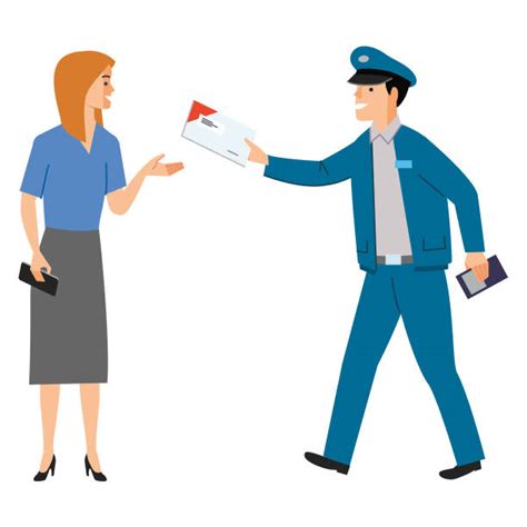 Mail Carrier Waving Illustrations Royalty Free Vector Graphics And Clip