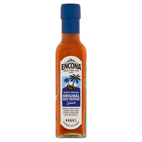 Encona West Indian Original Hot Pepper Sauce 220ml Bb Foodservice