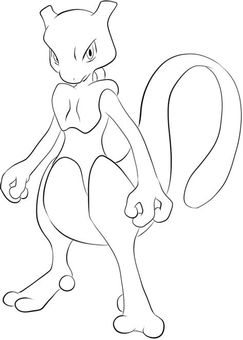 These pokemon coloring pages to print are suitable for kids between 4 and 9 years of age. Mewtwo Stand Ready Coloring Page - Download & Print Online ...