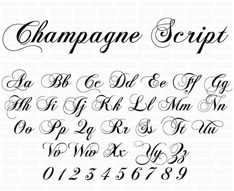 Cursive Script Alphabet Font Svg Calligraphy Font Svg Handwritten