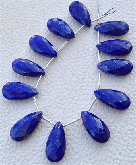 10 Matched Pairs Lapis Lazuli Faceted Pear Shape Etsy