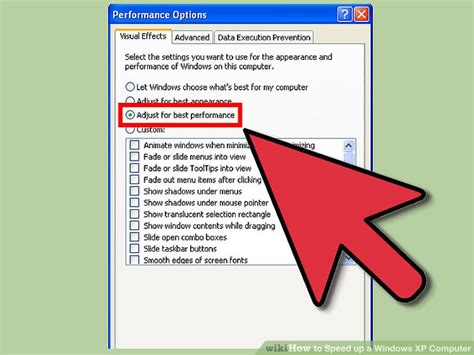 Select the adjust for best performance option, then click ok. How to Speed up a Windows XP Computer: 10 Steps (with ...