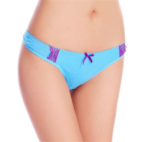 Buy Spandex Cotton Thong Cheeky Lady Panties Sexy Women Underwear Lady G String