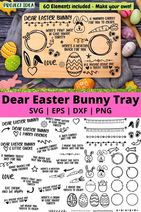 Dear Easter Bunny tray svg | Easter Bunny svg | Easter SVG