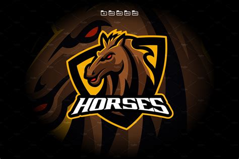 Stallion Horse Logo Template Branding And Logo Templates ~ Creative Market