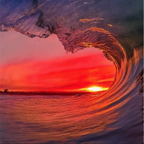 Santa Cruz Waves Sunset Photos Beautiful Nature