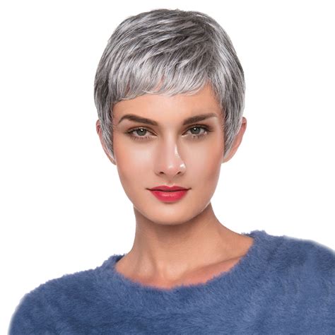 99 ($6.61/ounce) get it as soon as wed, jun 9. High Quality Grayish white Short Curly Wigs Real Human ...