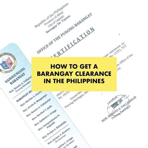 Barangay Clearance And Certification Barangay Kulese