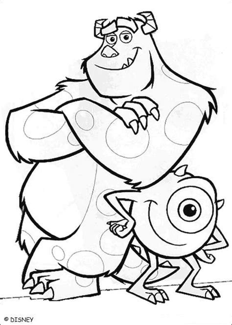Monsters Inc Sully Mike Coloring Page Monster Coloring Pages