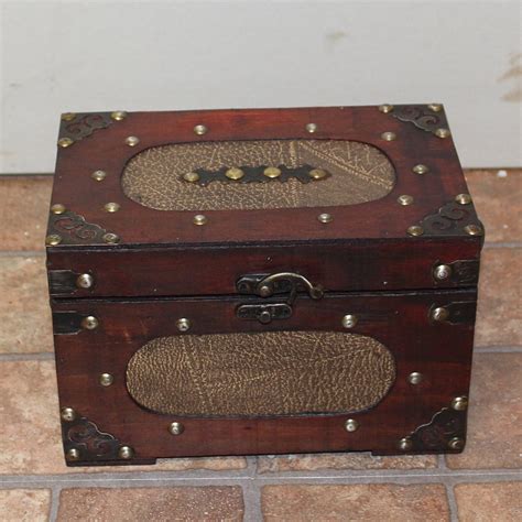 Small Wooden Treasure Chest Etsy