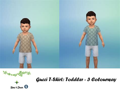 Gucci T Shirt For Toddlers Toddler Outfits Sims 4 Toddlers Catalog