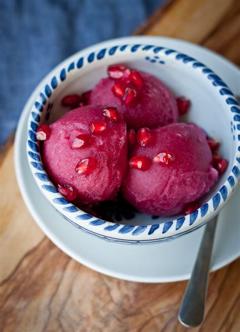 Pomegranate Ginger Sorbet A Beautiful Plate