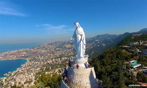 Our Lady Of Lebanon Harissa Lebanonmonuments Religious Viewpoints