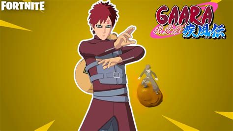 New Gaara Skin Gameplay Fortnite Naruto Set Youtube