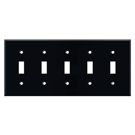 4 Toggle Wall Plates Black Kyle Switch Plates