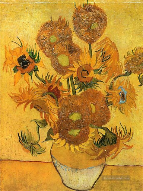 Stillleben Vase Mit Fünfzehn Sonnenblumen 2 Vincent Van Gogh Blumen