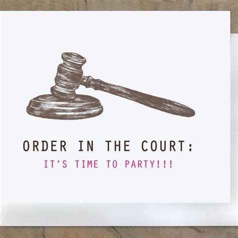 Hilarious Lawyer Birthday Card Judge Card Law Student Card Etsy