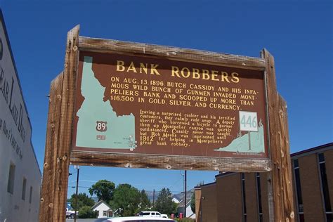 Butch Cassidy Historical Sign Downtown Montpelier Idaho E Flickr