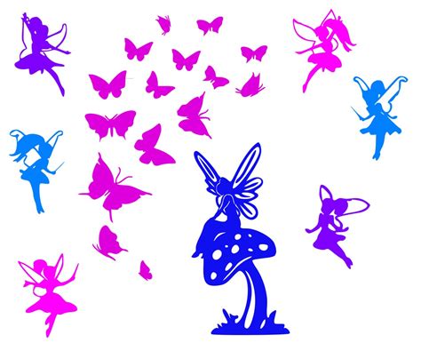 Fairies And Butterflies Personalized Wall Decal Nusery Decal Etsy
