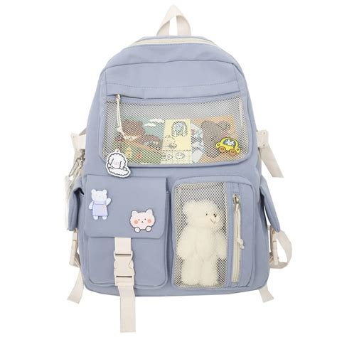 buy kawaii backpack with kawaii pin and accessories cute kawaii backpack for school bag kawaii
