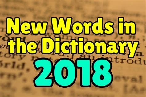 New Words Added To The Dictionary In 2018 Espresso English
