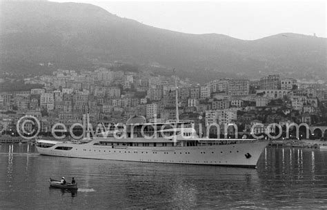 onassis yacht christina monaco harbor about 1955 edward quinn photographer