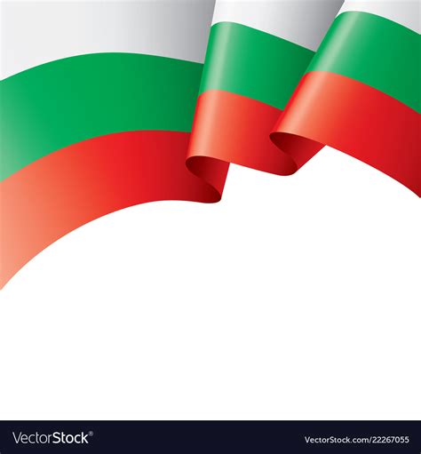 Bulgaria Flag On A White Royalty Free Vector Image