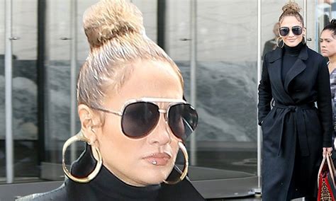Jennifer Lopez Wears All Black As She Attends Nyc Meeting Daily Mail