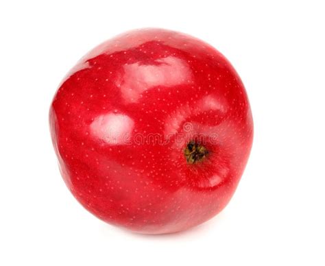 One Red Apple Isolated On White Background Stock Image Image Of Fruit