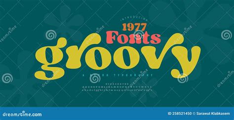 70s Retro Groovy Alphabet Letters Font And Number Typography