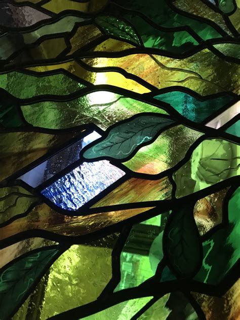 bluebell woodland scene abinger stained glass