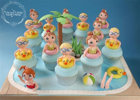 Pool Party Cupcakes Cupcake Party Pool Cupcakes Pool Party