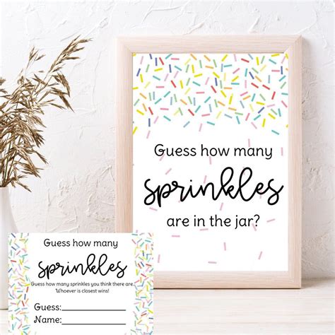 Baby Sprinkle Baby Shower Guessing Game Guess How Many Etsy In 2022