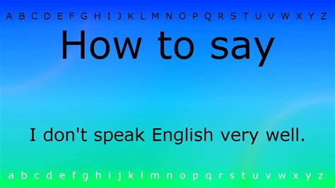How To Say I Don T Speak English Very Well With Zira Mp4 Youtube