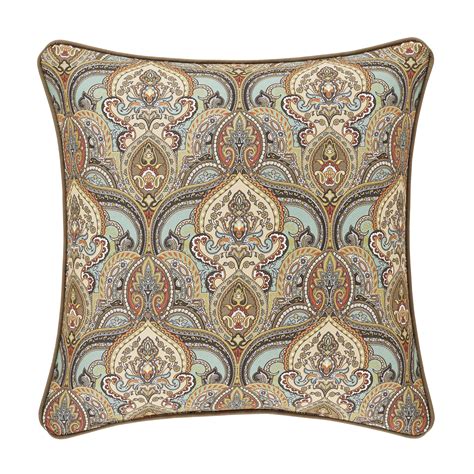 Victoria Turquoise 20 Square Decorative Throw Pillow