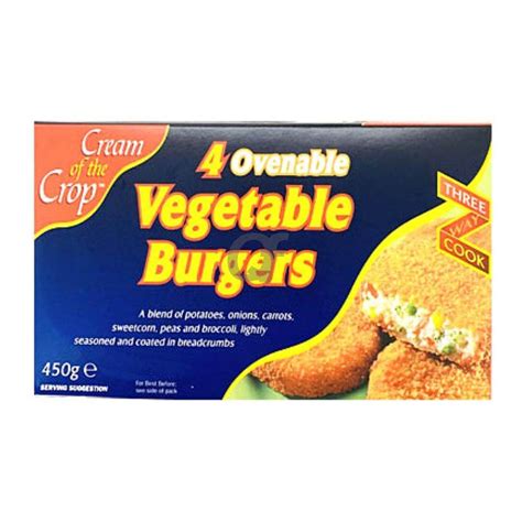 Cream Of The Crop 4 Ovenable Vegetable Burgers