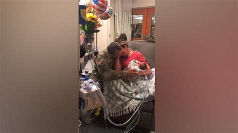 Mom Sobs As Military Husband Surprises Her In Hospital After She Welcomes Twins Good Morning