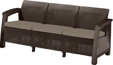 Quiero comprar barato más información. Duża Sofa 3 osobowa Baham Corfu Curver Rattan - 7222733267 ...