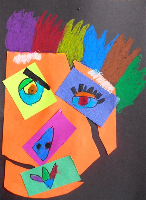 Art Eat Tie Dye Repeat 2nd Grade Cubism Picasso Faces