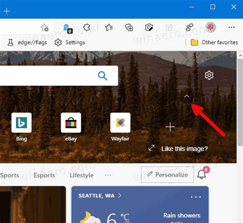 Show Or Hide Quick Links On New Tab Page In Microsoft Edge