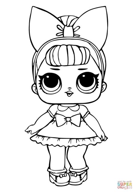 Glittery Lol Omg Doll Coloring Pages Kidsworksheetfun
