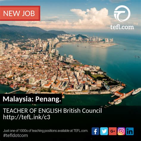 The british council is the united kingdom's international organisation for cultural relations and educational opportunities. #Malaysia : #Penang . #TEACHER OF ENGLISH British Council ...