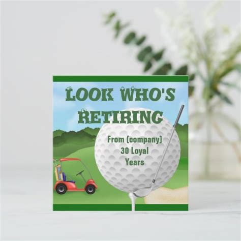 Funny Golf Retirement Invitations Template Zazzle