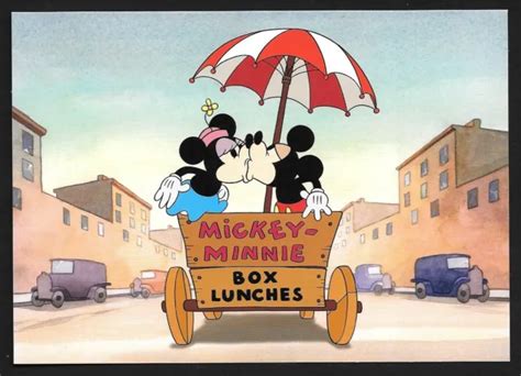 Walt Disney Mickey Mouse Minnie Building A Romance Giclee Promo Card 9
