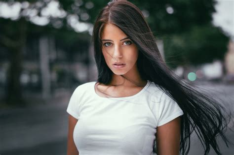 Bakgrundsbilder ansikte vit kvinnor modell porträtt långt hår