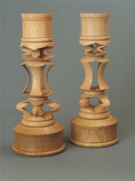 Oak Inside Out Candleholders Wood Turning Wood Turning Projects