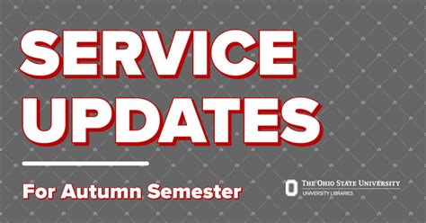 University Libraries Service Updates for Autumn Semester | Ohio State University Libraries
