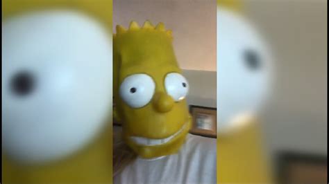Cute Little Baby Scared Of Bart Simpson Mask Youtube