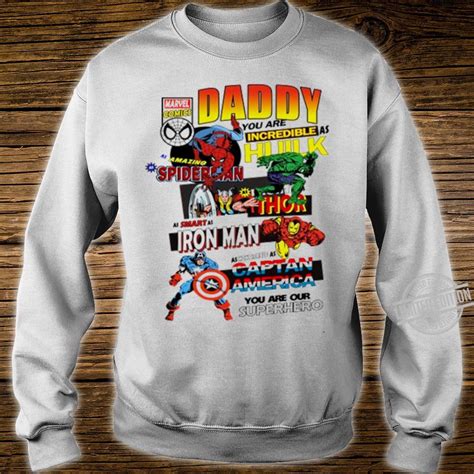 Daddy incredible Hulk amazing Spiderman Marvel Father's Day shirt