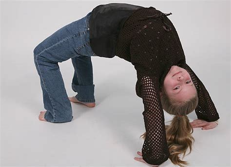 Child Bending Over Bending Bending Over Backwards Stock Photos